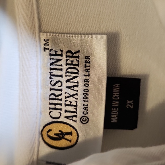 Christine Alexander Bling Zip Up Stretxh Jacket. White/ Red Diamonds - Picture 4 of 5